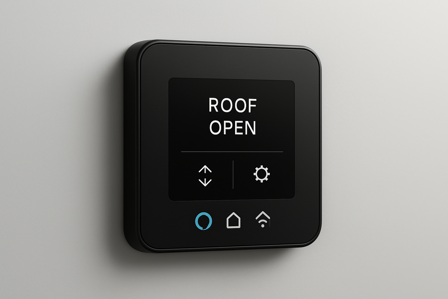A digital control unit that syncs with Rollamatic roofs for app-based or voice-activated operation. Compatible with Alexa, Google Home, and custom automation systems.
